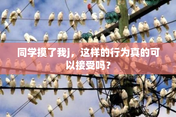 同学摸了我j，这样的行为真的可以接受吗？