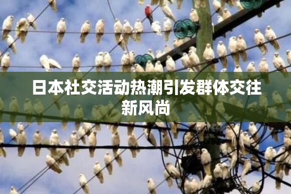 日本社交活动热潮引发群体交往新风尚