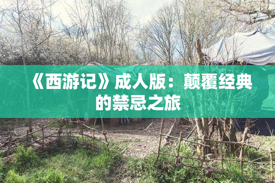 《西游记》成人版：颠覆经典的禁忌之旅