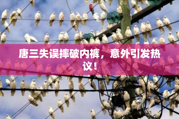唐三失误摔破内裤，意外引发热议！