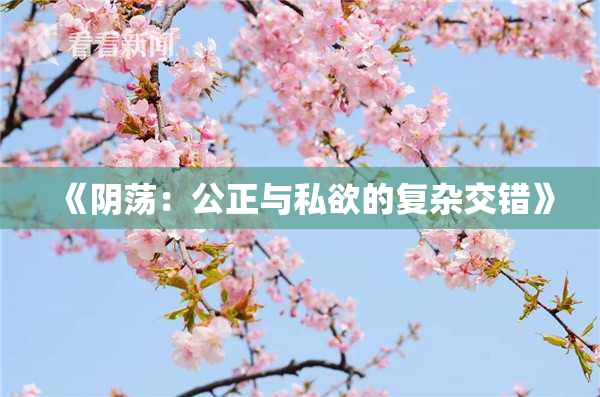 《阴荡：公正与私欲的复杂交错》