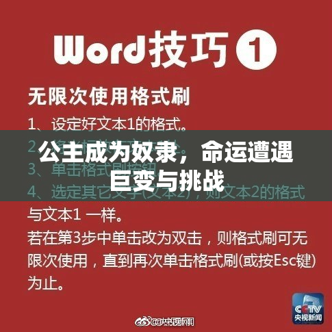 公主成为奴隶，命运遭遇巨变与挑战