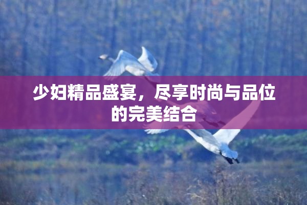 少妇精品盛宴，尽享时尚与品位的完美结合