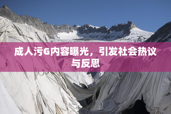成人污G内容曝光，引发社会热议与反思