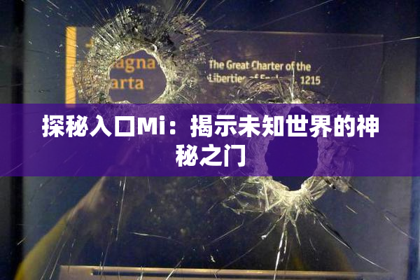探秘入口Mi：揭示未知世界的神秘之门