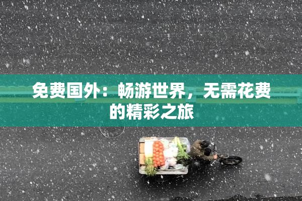 免费国外：畅游世界，无需花费的精彩之旅