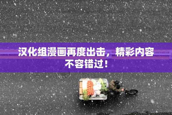 汉化组漫画再度出击，精彩内容不容错过！
