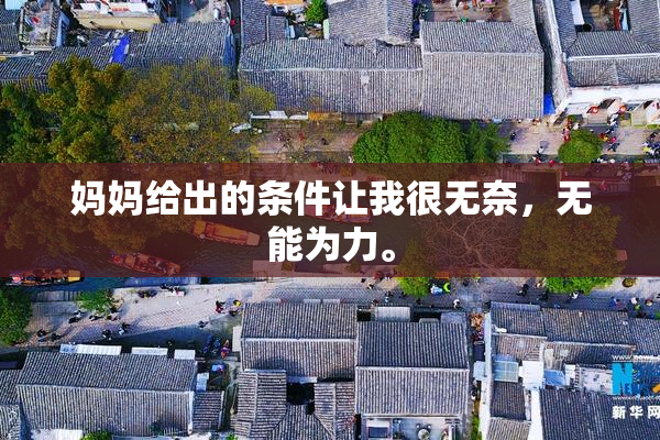 妈妈给出的条件让我很无奈，无能为力。