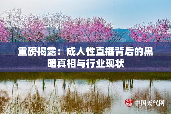 重磅揭露：成人性直播背后的黑暗真相与行业现状