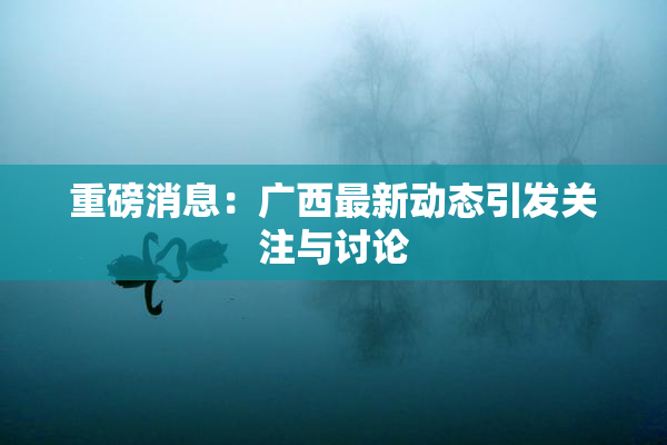 重磅消息：广西最新动态引发关注与讨论