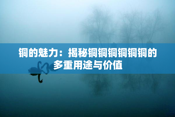 铜的魅力：揭秘铜铜铜铜铜铜的多重用途与价值