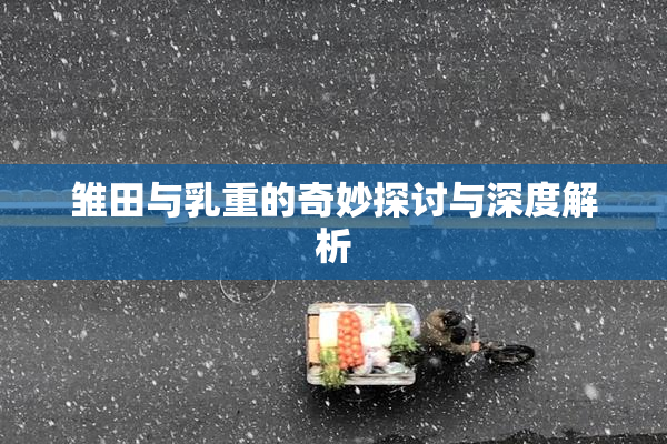 雏田与乳重的奇妙探讨与深度解析