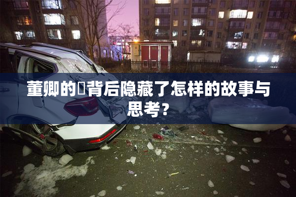董卿的婬背后隐藏了怎样的故事与思考？