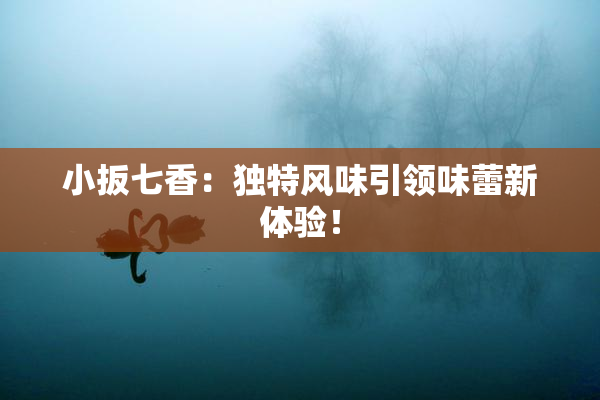 小扳七香：独特风味引领味蕾新体验！