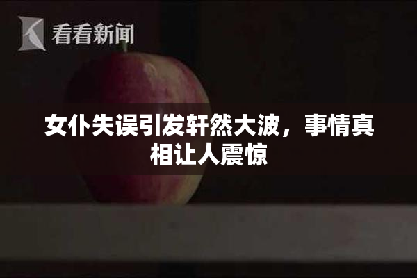女仆失误引发轩然大波，事情真相让人震惊