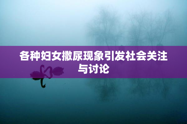 各种妇女撒尿现象引发社会关注与讨论