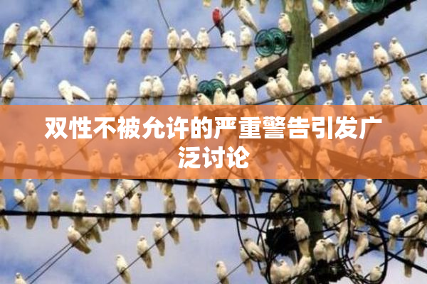 双性不被允许的严重警告引发广泛讨论