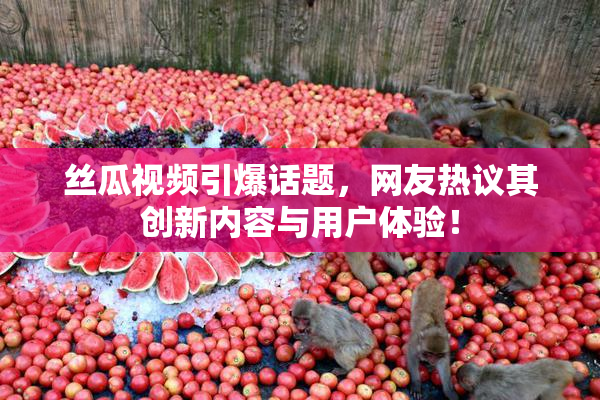 丝瓜视频引爆话题，网友热议其创新内容与用户体验！
