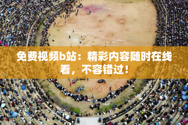 免费视频b站：精彩内容随时在线看，不容错过！