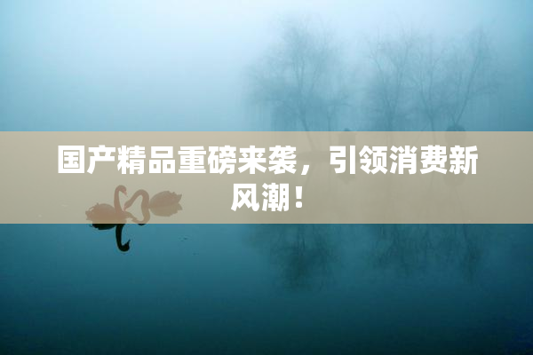 国产精品重磅来袭，引领消费新风潮！
