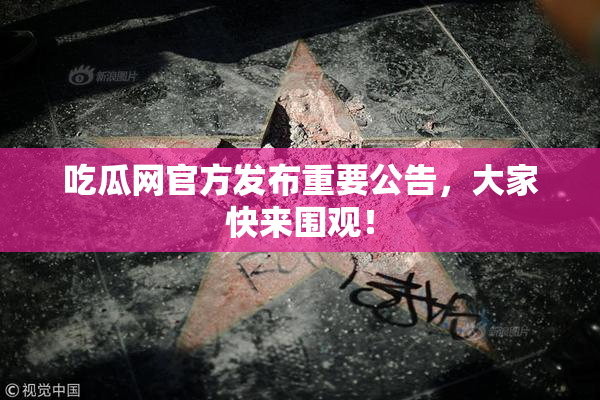 吃瓜网官方发布重要公告，大家快来围观！