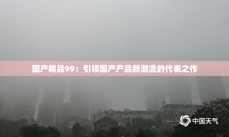 国产精品99：引领国产产品新潮流的代表之作