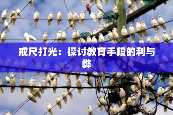 戒尺打光：探讨教育手段的利与弊