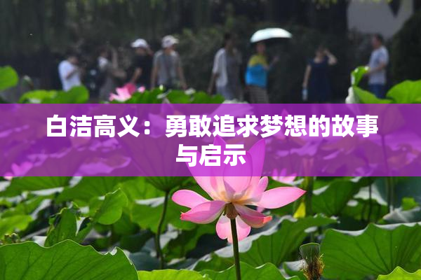 白洁高义：勇敢追求梦想的故事与启示