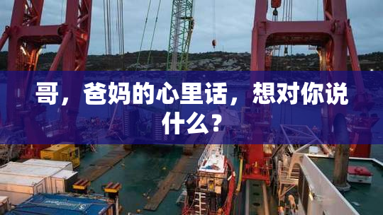 哥，爸妈的心里话，想对你说什么？