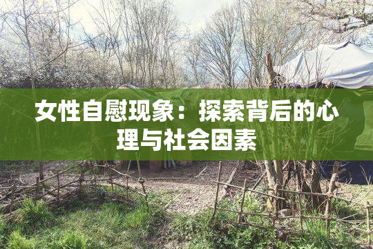 女性自慰现象：探索背后的心理与社会因素