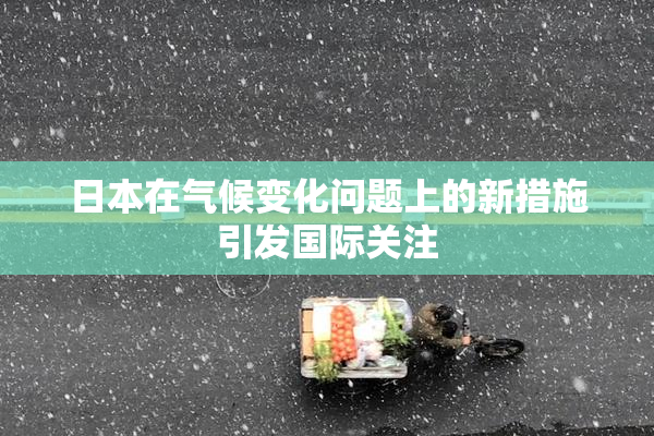 日本在气候变化问题上的新措施引发国际关注