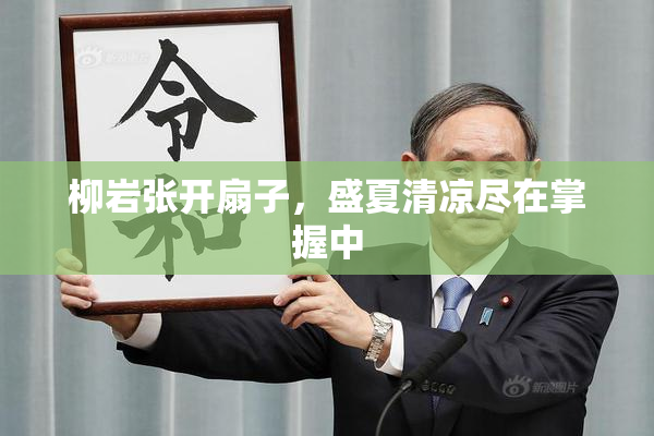 柳岩张开扇子，盛夏清凉尽在掌握中