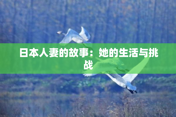 日本人妻的故事：她的生活与挑战