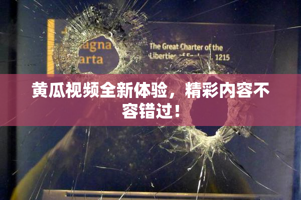 黄瓜视频全新体验，精彩内容不容错过！