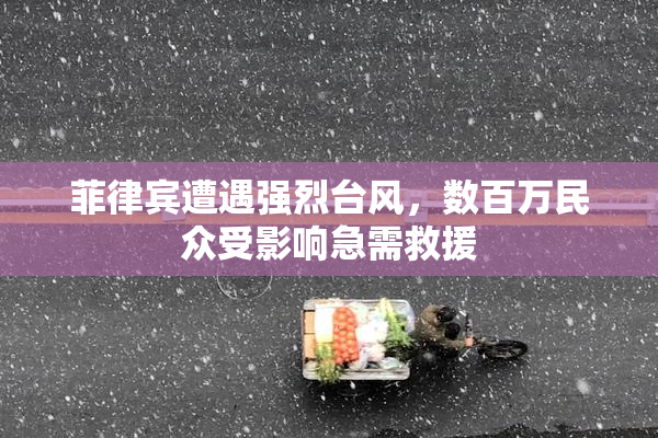 菲律宾遭遇强烈台风，数百万民众受影响急需救援
