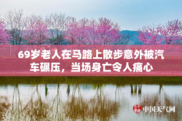 69岁老人在马路上散步意外被汽车碾压，当场身亡令人痛心