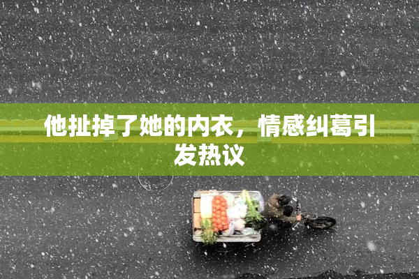 他扯掉了她的内衣，情感纠葛引发热议