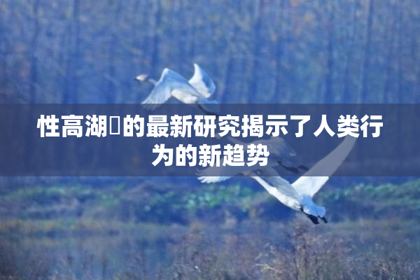 性高湖婬的最新研究揭示了人类行为的新趋势