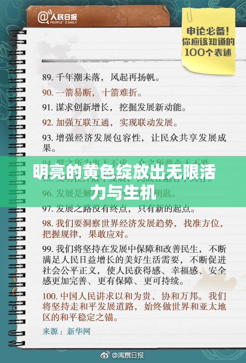 明亮的黄色绽放出无限活力与生机