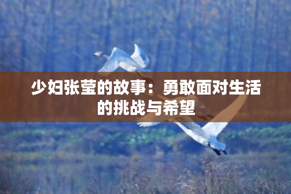 少妇张莹的故事：勇敢面对生活的挑战与希望