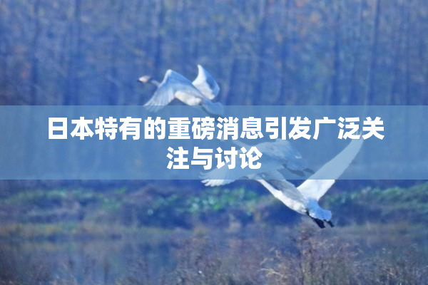日本特有的重磅消息引发广泛关注与讨论