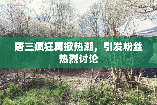 唐三疯狂再掀热潮，引发粉丝热烈讨论
