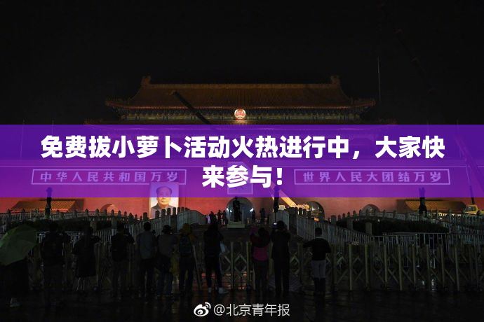 免费拔小萝卜活动火热进行中，大家快来参与！