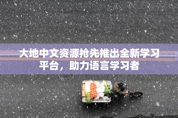 大地中文资源抢先推出全新学习平台，助力语言学习者
