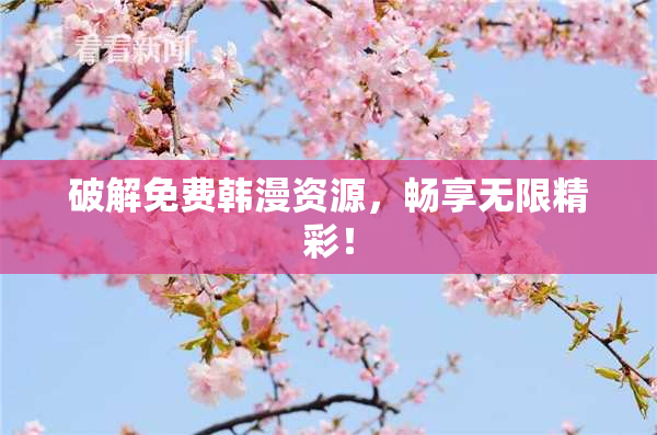 破解免费韩漫资源，畅享无限精彩！