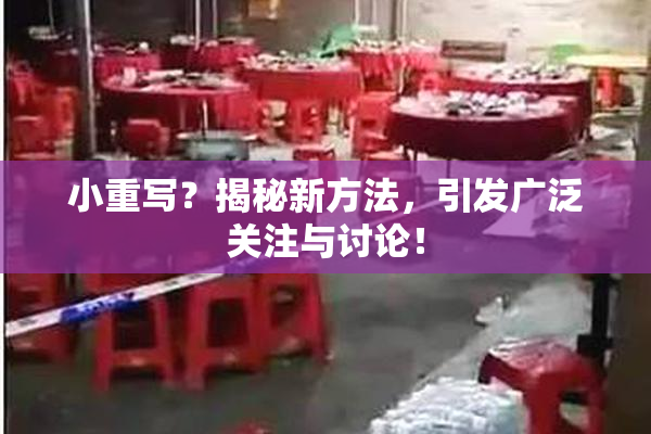 小重写？揭秘新方法，引发广泛关注与讨论！
