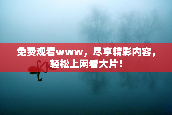 免费观看www，尽享精彩内容，轻松上网看大片！