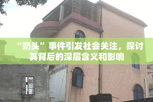 “奶头”事件引发社会关注，探讨其背后的深层含义和影响