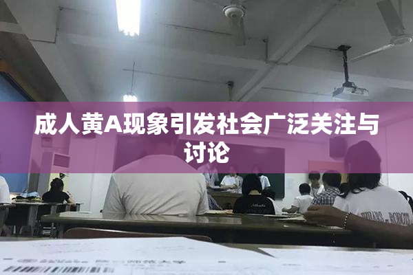 成人黄A现象引发社会广泛关注与讨论