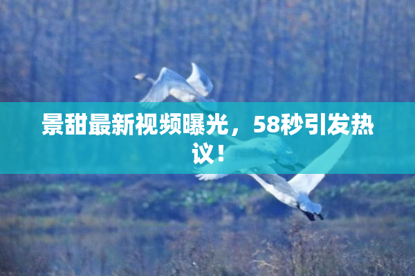 景甜最新视频曝光，58秒引发热议！